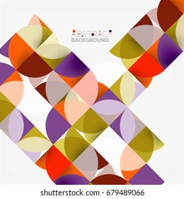Fondo abstracto geométrico moderno - círculos. Plantilla de diseño de presentación comercial o tecnológica, patrón de folleto o folleto, o banner web geométrico