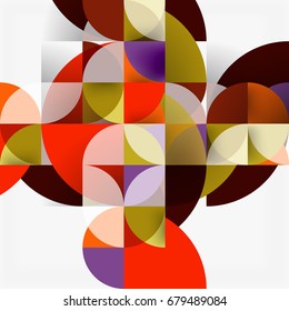 Modern geometrical abstract background - circles. Business or technology presentation design template, brochure or flyer pattern, or geometric web banner