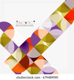 Modern geometrical abstract background - circles. Business or technology presentation design template, brochure or flyer pattern, or geometric web banner