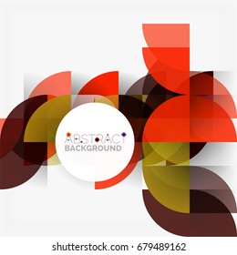 Moderner, geometrischer abstrakter Hintergrund - Kreise. Design-Vorlage für Geschäfts- oder Technologiepräsentationen, Broschüren oder Flyer-Muster oder geometrischer Webbanner