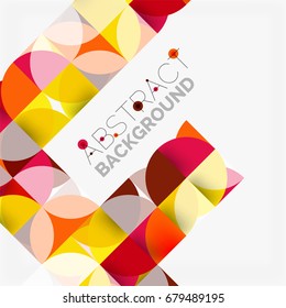 Modern geometrical abstract background - circles. Business or technology presentation design template, brochure or flyer pattern, or geometric web banner