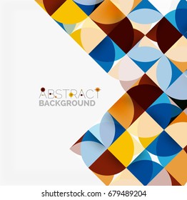 Modern geometrical abstract background - circles. Business or technology presentation design template, brochure or flyer pattern, or geometric web banner