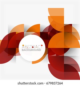 Modern geometrical abstract background - circles. Business or technology presentation design template, brochure or flyer pattern, or geometric web banner