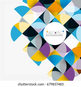 Modern geometrical abstract background - circles. Business or technology presentation design template, brochure or flyer pattern, or geometric web banner