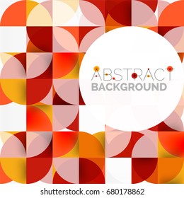 Modern geometrical abstract background - circles. Business or technology presentation design template, brochure or flyer pattern, or geometric web banner