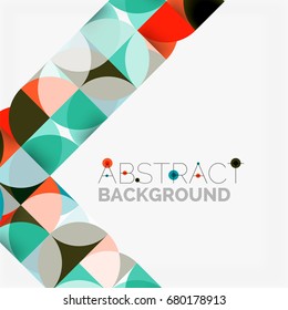Fondo abstracto geométrico moderno - círculos. Plantilla de diseño de presentación comercial o tecnológica, patrón de folleto o folleto, o banner web geométrico
