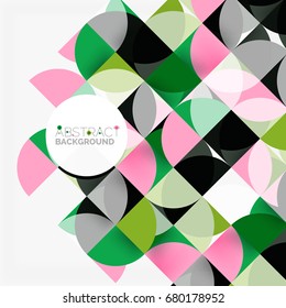Modern geometrical abstract background - circles. Business or technology presentation design template, brochure or flyer pattern, or geometric web banner