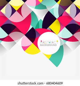 Modern geometrical abstract background - circles. Business or technology presentation design template, brochure or flyer pattern, or geometric web banner