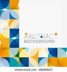 Modern geometrical abstract background - circles. Business or technology presentation design template, brochure or flyer pattern, or geometric web banner