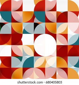 Modern geometrical abstract background - circles. Business or technology presentation design template, brochure or flyer pattern, or geometric web banner