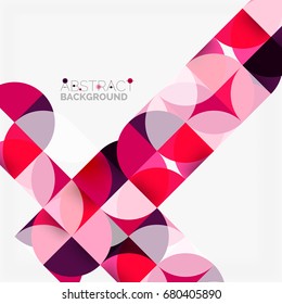 Modern geometrical abstract background - circles. Business or technology presentation design template, brochure or flyer pattern, or geometric web banner