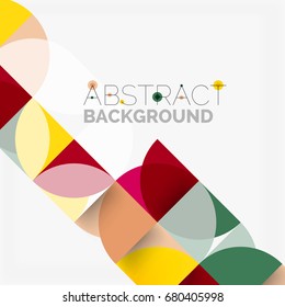 Fondo abstracto geométrico moderno - círculos. Plantilla de diseño de presentación comercial o tecnológica, patrón de folleto o folleto, o banner web geométrico