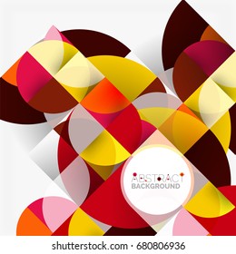 Modern geometrical abstract background - circles. Business or technology presentation design template, brochure or flyer pattern, or geometric web banner