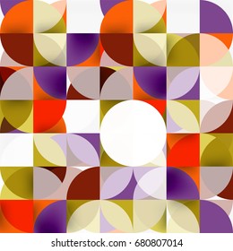 Modern geometrical abstract background - circles. Business or technology presentation design template, brochure or flyer pattern, or geometric web banner