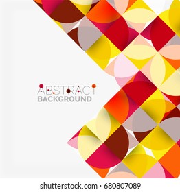 Moderner, geometrischer abstrakter Hintergrund - Kreise. Design-Vorlage für Geschäfts- oder Technologiepräsentationen, Broschüren oder Flyer-Muster oder geometrischer Webbanner
