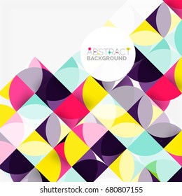 Modern geometrical abstract background - circles. Business or technology presentation design template, brochure or flyer pattern, or geometric web banner