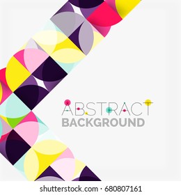 Modern geometrical abstract background - circles. Business or technology presentation design template, brochure or flyer pattern, or geometric web banner