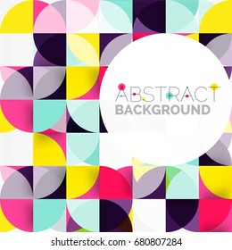 Modern geometrical abstract background - circles. Business or technology presentation design template, brochure or flyer pattern, or geometric web banner
