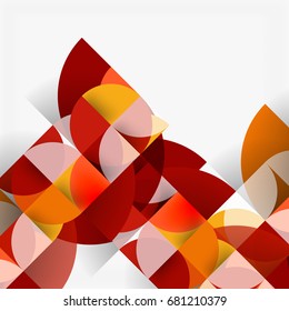 Fondo abstracto geométrico moderno - círculos. Plantilla de diseño de presentación comercial o tecnológica, patrón de folleto o folleto, o banner web geométrico