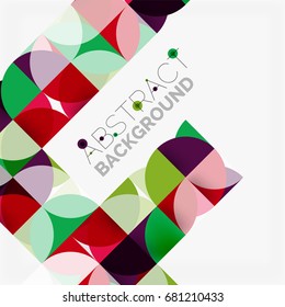 Fondo abstracto geométrico moderno - círculos. Plantilla de diseño de presentación comercial o tecnológica, patrón de folleto o folleto, o banner web geométrico