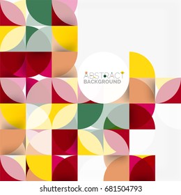 Modern geometrical abstract background - circles. Business or technology presentation design template, brochure or flyer pattern, or geometric web banner