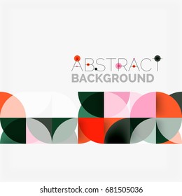 Modern geometrical abstract background - circles. Business or technology presentation design template, brochure or flyer pattern, or geometric web banner