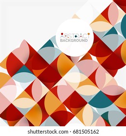 Modern geometrical abstract background - circles. Business or technology presentation design template, brochure or flyer pattern, or geometric web banner