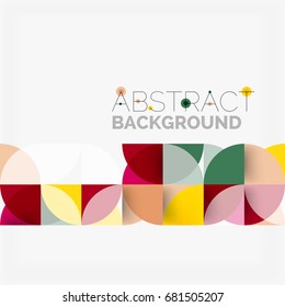 Modern geometrical abstract background - circles. Business or technology presentation design template, brochure or flyer pattern, or geometric web banner