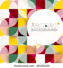 Modern geometrical abstract background - circles. Business or technology presentation design template, brochure or flyer pattern, or geometric web banner