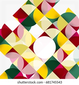 Modern geometrical abstract background - circles. Business or technology presentation design template, brochure or flyer pattern, or geometric web banner