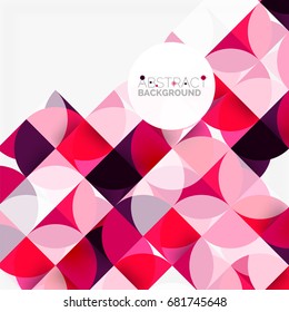 Modern geometrical abstract background - circles. Business or technology presentation design template, brochure or flyer pattern, or geometric web banner