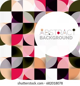 Modern geometrical abstract background - circles. Business or technology presentation design template, brochure or flyer pattern, or geometric web banner
