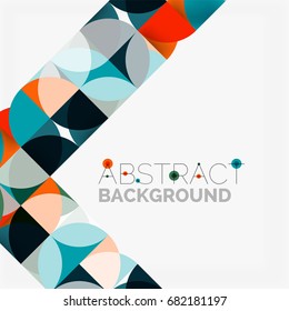 Moderner, geometrischer abstrakter Hintergrund - Kreise. Design-Vorlage für Geschäfts- oder Technologiepräsentationen, Broschüren oder Flyer-Muster oder geometrischer Webbanner