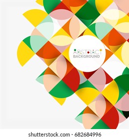 Modern geometrical abstract background - circles. Business or technology presentation design template, brochure or flyer pattern, or geometric web banner