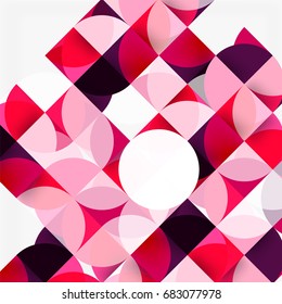 Modern geometrical abstract background - circles. Business or technology presentation design template, brochure or flyer pattern, or geometric web banner