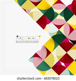 Fondo abstracto geométrico moderno - círculos. Plantilla de diseño de presentación comercial o tecnológica, patrón de folleto o folleto, o banner web geométrico