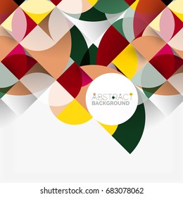 Modern geometrical abstract background - circles. Business or technology presentation design template, brochure or flyer pattern, or geometric web banner