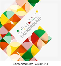 Modern geometrical abstract background - circles. Business or technology presentation design template, brochure or flyer pattern, or geometric web banner