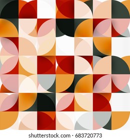 Fondo abstracto geométrico moderno - círculos. Plantilla de diseño de presentación comercial o tecnológica, patrón de folleto o folleto, o banner web geométrico