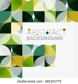 Modern geometrical abstract background - circles. Business or technology presentation design template, brochure or flyer pattern, or geometric web banner