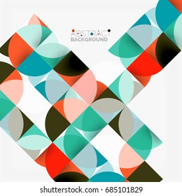 Modern geometrical abstract background - circles. Business or technology presentation design template, brochure or flyer pattern, or geometric web banner