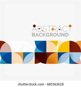 Modern geometrical abstract background - circles. Business or technology presentation design template, brochure or flyer pattern, or geometric web banner
