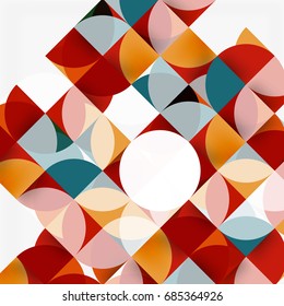 Modern geometrical abstract background - circles. Business or technology presentation design template, brochure or flyer pattern, or geometric web banner