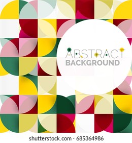 Modern geometrical abstract background - circles. Business or technology presentation design template, brochure or flyer pattern, or geometric web banner