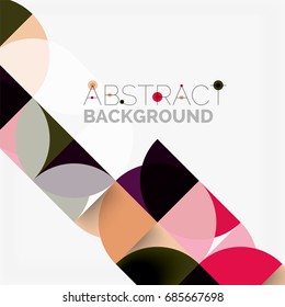 Fondo abstracto geométrico moderno - círculos. Plantilla de diseño de presentación comercial o tecnológica, patrón de folleto o folleto, o banner web geométrico