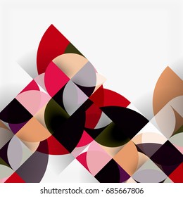 Modern geometrical abstract background - circles. Business or technology presentation design template, brochure or flyer pattern, or geometric web banner
