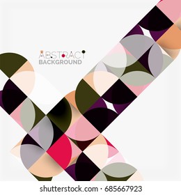 Modern geometrical abstract background - circles. Business or technology presentation design template, brochure or flyer pattern, or geometric web banner