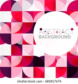 Modern geometrical abstract background - circles. Business or technology presentation design template, brochure or flyer pattern, or geometric web banner