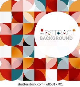 Fondo abstracto geométrico moderno - círculos. Plantilla de diseño de presentación comercial o tecnológica, patrón de folleto o folleto, o banner web geométrico