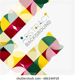 Modern geometrical abstract background - circles. Business or technology presentation design template, brochure or flyer pattern, or geometric web banner